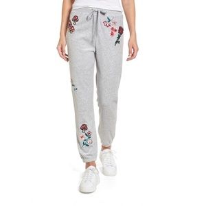 JUICY COUTURE Grey Floral Silver Lake Pants